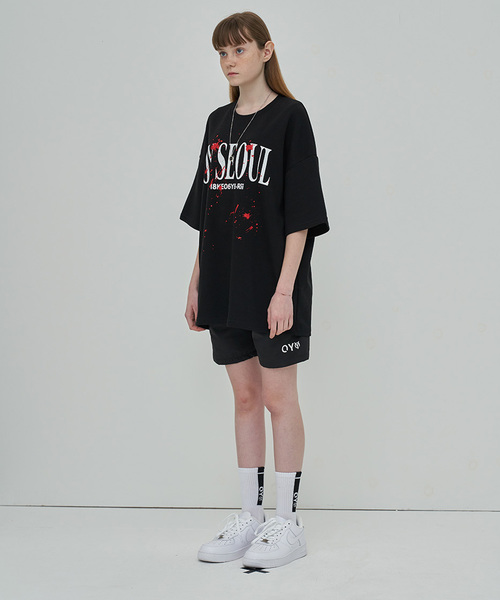 OY(オーワイ)の「ペイントTシャツ/カットソー(Tシャツ/カットソー・メンズ・ホワイト/ブラック・FREE)」の9枚目の写真