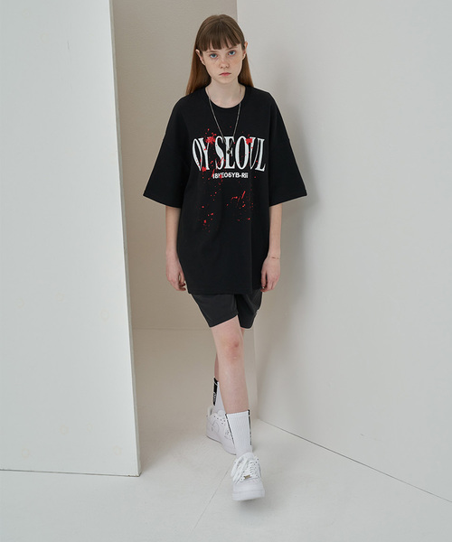 OY(オーワイ)の「ペイントTシャツ/カットソー(Tシャツ/カットソー・メンズ・ホワイト/ブラック・FREE)」の12枚目の写真