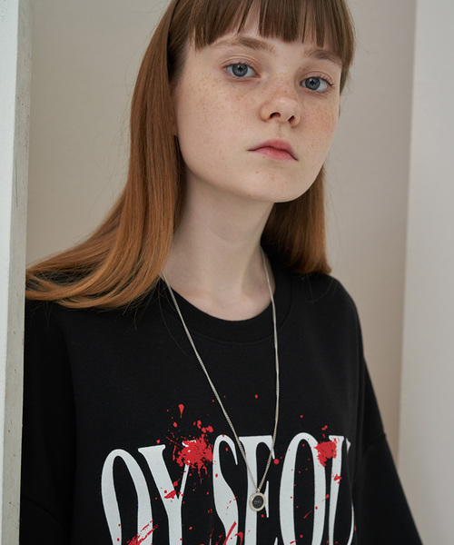 OY(オーワイ)の「ペイントTシャツ/カットソー(Tシャツ/カットソー・メンズ・ホワイト/ブラック・FREE)」の14枚目の写真