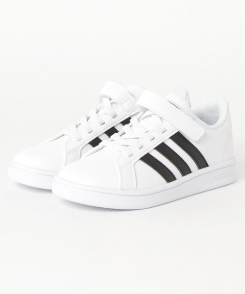 adidas(アディダス)の「GRANDCOURT C EF0109 フットウェアホワイト(スニーカー・キッズ・ホワイト・17.0cm/18.0cm/19.0cm/20.0cm/21.0cm)」の1枚目の写真