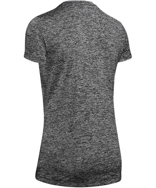 UNDER ARMOUR（アンダーアーマー）の「レディーストレーニングTシャツ / テック ショートスリーブ V ネック ツイスト（Tシャツ/カットソー・レディース・ピンク系その他/霜降りグレー/ブラック×シルバー・SM/XL/LG/MD）」の17枚目の写真