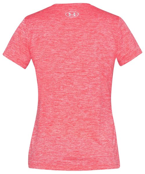 UNDER ARMOUR（アンダーアーマー）の「レディーストレーニングTシャツ / テック ショートスリーブ V ネック ツイスト（Tシャツ/カットソー・レディース・ピンク系その他/霜降りグレー/ブラック×シルバー・SM/XL/LG/MD）」の9枚目の写真