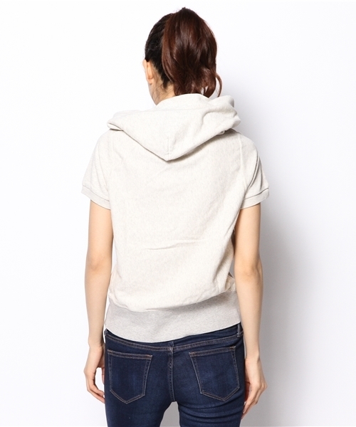 CIAOPANIC（チャオパニック）の「【Ciaopanic】ロゴ半袖フードTEE（パーカー・レディース・アイボリー/グレー/ネイビー・FREE）」の4枚目の写真