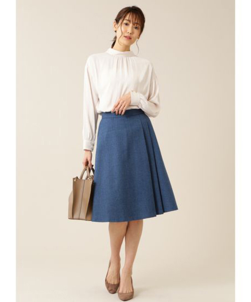 NATURAL BEAUTY BASIC（ナチュラルビューティーベーシック）の「ヴィンテージサテンギャザーブラウス（シャツ/ブラウス・レディース・ネイビー/オフホワイト/ピンク/ピンク系その他5・SMALL/MEDIUM）」の13枚目の写真