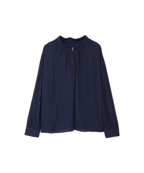 NATURAL BEAUTY BASIC（ナチュラルビューティーベーシック）の「ヴィンテージサテンギャザーブラウス（シャツ/ブラウス・レディース・ネイビー/オフホワイト/ピンク/ピンク系その他5・SMALL/MEDIUM）」の11枚目の写真