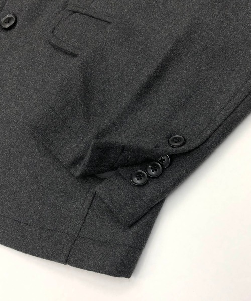 Beno（ビーノ）の「ソフトメルトン ベーシック テーラードジャケット（テーラードジャケット・メンズ・チャコールグレー/ブラック/ネイビー/ライトベージュ/グレー系その他2/グレー系その他・LL/M/L）」の10枚目の写真