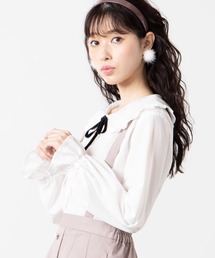 WEGO | WEGO/ベロアリボンフリルブラウス(シャツ/ブラウス)