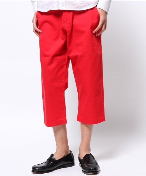 GIORDANO（ジョルダーノ）の「[GIORDANO]カラーチノクロップドパンツ（チノパンツ・メンズ・ブラック/ブラウン/グリーン/レッド・MEDIUM/LARGE）」の4枚目の写真