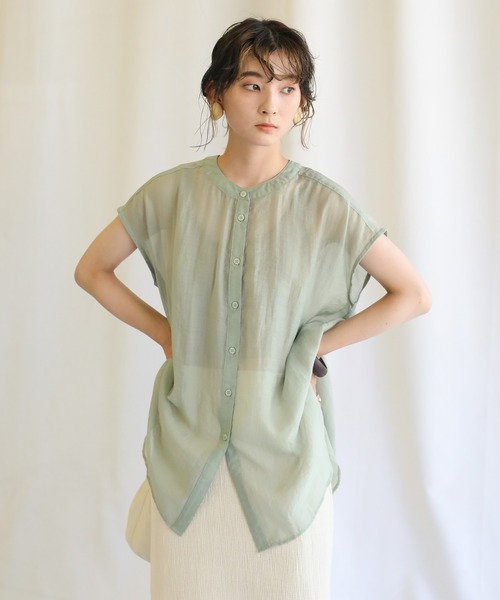 select MOCA（セレクトモカ）の「シアーバックリボンブラウス（シャツ/ブラウス・レディース・アイボリー/ミント/ラベンダー・FREE）」の13枚目の写真