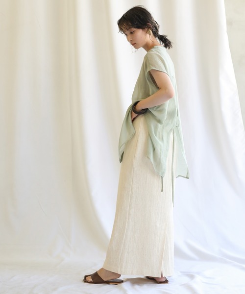 select MOCA（セレクトモカ）の「シアーバックリボンブラウス（シャツ/ブラウス・レディース・アイボリー/ミント/ラベンダー・FREE）」の12枚目の写真