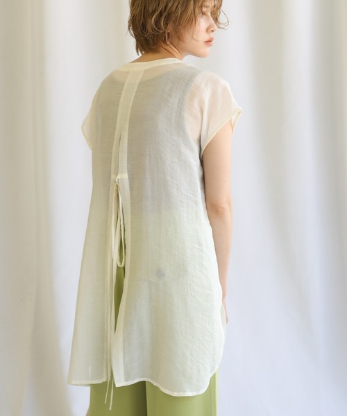 select MOCA（セレクトモカ）の「シアーバックリボンブラウス（シャツ/ブラウス・レディース・アイボリー/ミント/ラベンダー・FREE）」の22枚目の写真