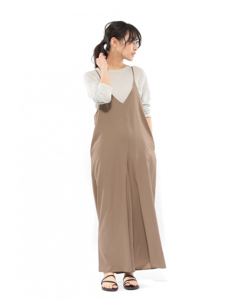LAKOLE（ラコレ）の「エアリーキャミサロペット / LAKOLE（サロペット/オーバーオール・レディース・ブラック/ブルー/ブラウン系その他・SMALL/MEDIUM）」の12枚目の写真