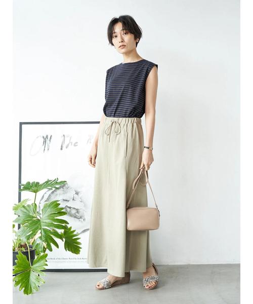 AMERICAN HOLIC（アメリカンホリック）の「ノースリーブ裾スリットカットプルオーバー1（Tシャツ/カットソー・レディース・オフホワイト/ピンク/ブルー系その他2/ブラック系その他4/グリーン/マルチ・M/L）」の20枚目の写真