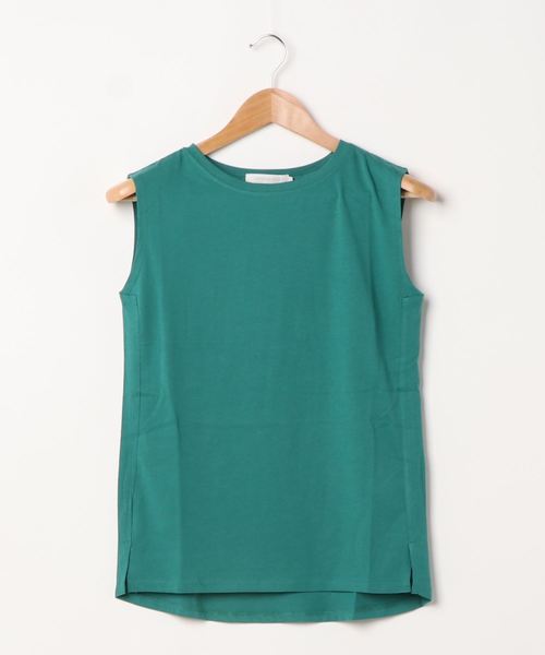 AMERICAN HOLIC（アメリカンホリック）の「ノースリーブ裾スリットカットプルオーバー1（Tシャツ/カットソー・レディース・オフホワイト/ピンク/ブルー系その他2/ブラック系その他4/グリーン/マルチ・M/L）」の10枚目の写真