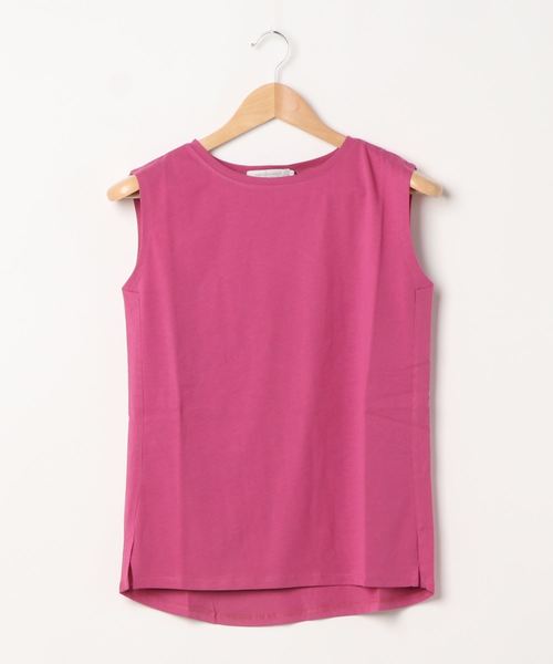 AMERICAN HOLIC（アメリカンホリック）の「ノースリーブ裾スリットカットプルオーバー1（Tシャツ/カットソー・レディース・オフホワイト/ピンク/ブルー系その他2/ブラック系その他4/グリーン/マルチ・M/L）」の9枚目の写真