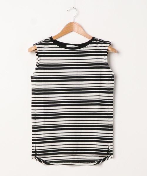 AMERICAN HOLIC（アメリカンホリック）の「ノースリーブ裾スリットカットプルオーバー1（Tシャツ/カットソー・レディース・オフホワイト/ピンク/ブルー系その他2/ブラック系その他4/グリーン/マルチ・M/L）」の12枚目の写真