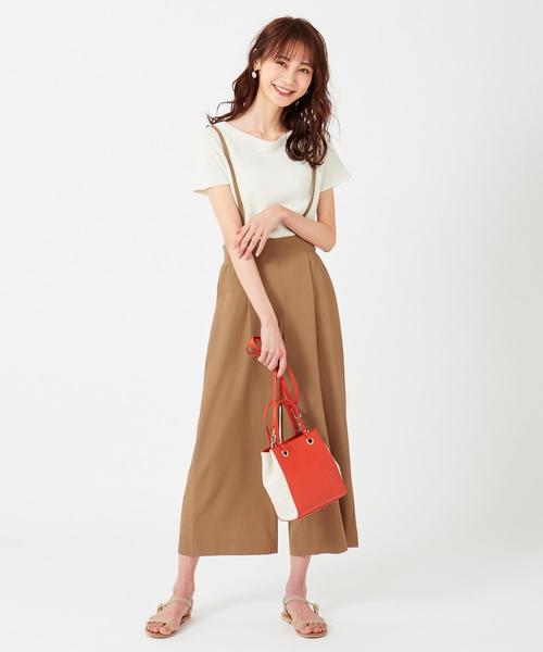 ANY SIS(エニィスィス)の「【2WAY】 スプリングサスペンダー ワイドパンツ(その他パンツ・レディース・ブラック系3/ブラウン系/オレンジ系・2/3/1)」の2枚目の写真