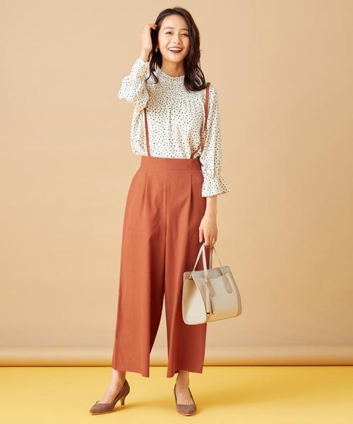 ANY SIS(エニィスィス)の「【2WAY】 スプリングサスペンダー ワイドパンツ(その他パンツ・レディース・ブラック系3/ブラウン系/オレンジ系・2/3/1)」の3枚目の写真