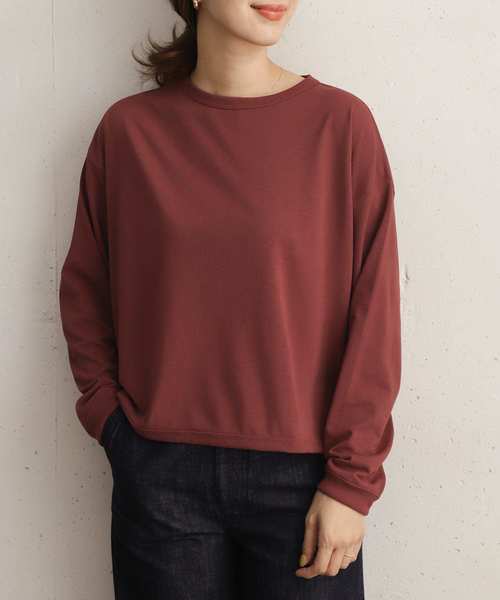 GYMPHLEX（ジムフレックス）の「GYMPHLEX　policott カットソー（Tシャツ/カットソー・レディース・アイボリー/ブラウン/ダークグレー・14）」の9枚目の写真