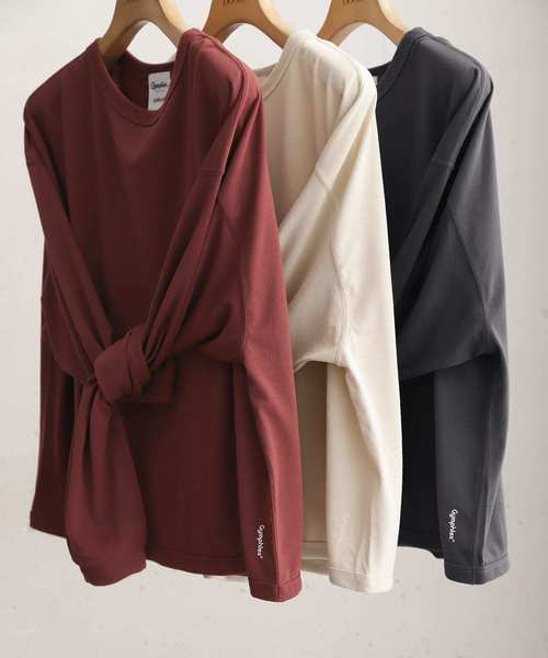 GYMPHLEX（ジムフレックス）の「GYMPHLEX　policott カットソー（Tシャツ/カットソー・レディース・アイボリー/ブラウン/ダークグレー・14）」の5枚目の写真