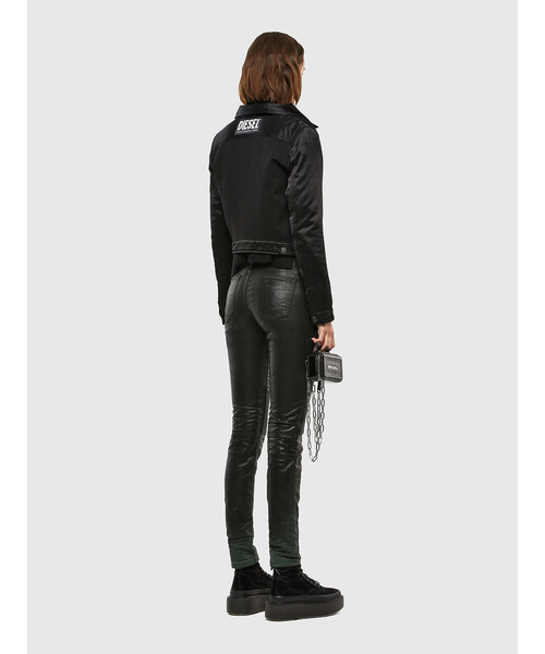M DIESEL ナイロンシャーリングタイトブルゾン DIESEL（ディーゼル）の「レディース ジャケット サテン