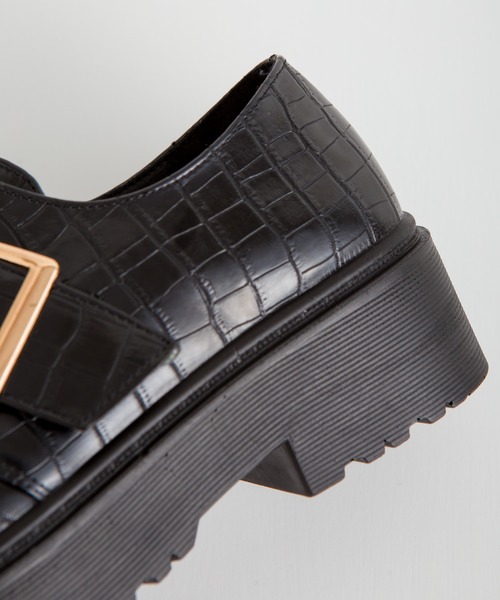 SpRay（スプレイ）の「バックル付厚底ローファー（ドレスシューズ・レディース・ブラック/ブラック系その他/ブラウン系その他/ブラック系その他2・SMALL/MEDIUM/LARGE/X-LARGE）」の15枚目の写真