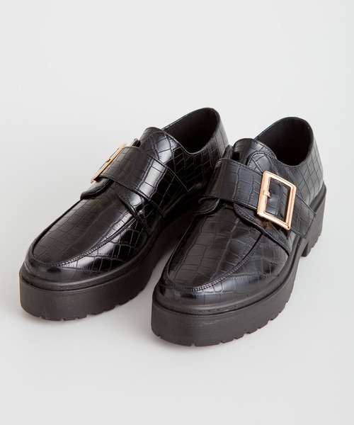 SpRay（スプレイ）の「バックル付厚底ローファー（ドレスシューズ・レディース・ブラック/ブラック系その他/ブラウン系その他/ブラック系その他2・SMALL/MEDIUM/LARGE/X-LARGE）」の7枚目の写真