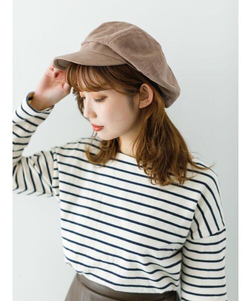 earth music&ecology（アースミュージックアンドエコロジー）の「フェイクスウェードキャスケット ＊（キャスケット・レディース・ブラック/ベージュ/ボルドー/モカ・FREE）」の12枚目の写真