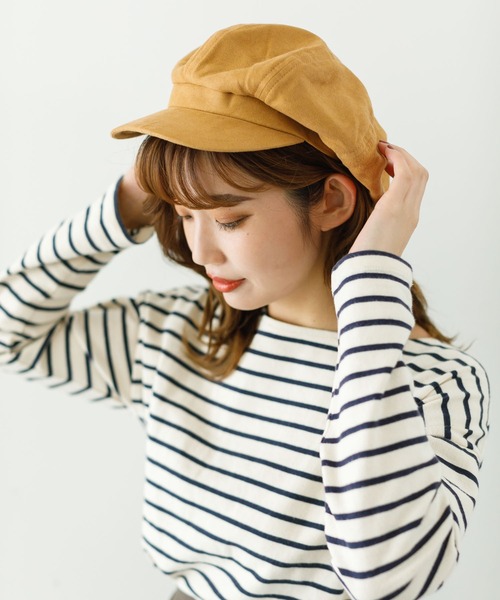 earth music&ecology（アースミュージックアンドエコロジー）の「フェイクスウェードキャスケット ＊（キャスケット・レディース・ブラック/ベージュ/ボルドー/モカ・FREE）」の4枚目の写真