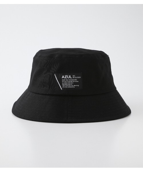 AZUL by moussy(アズールバイマウジー)の「AZUL LOGO BUCKET HAT/AZULロゴバケットハット(ハット・メンズ・ブラック/オフホワイト・FREE)」の3枚目の写真
