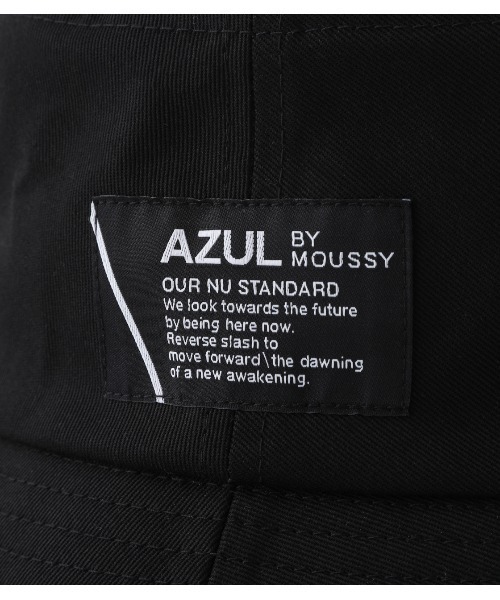 AZUL by moussy(アズールバイマウジー)の「AZUL LOGO BUCKET HAT/AZULロゴバケットハット(ハット・メンズ・ブラック/オフホワイト・FREE)」の6枚目の写真