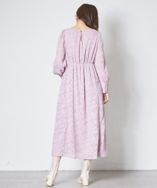 natural couture（ナチュラルクチュール）の「シアージャガード胸くしゅレディワンピース（ワンピース・レディース・アイボリー/ブラック/ピンク・FREE）」の20枚目の写真