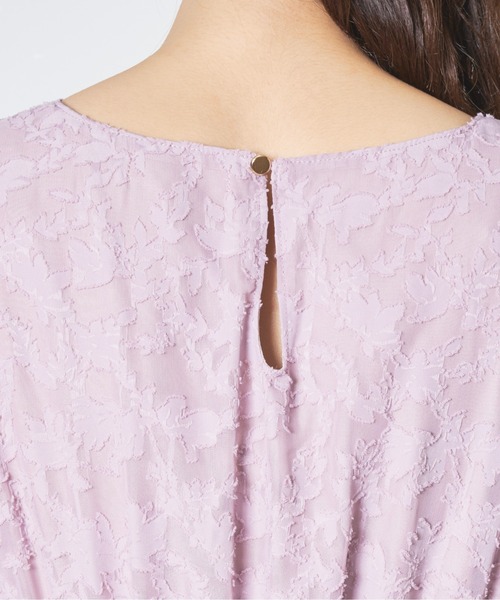 natural couture（ナチュラルクチュール）の「シアージャガード胸くしゅレディワンピース（ワンピース・レディース・アイボリー/ブラック/ピンク・FREE）」の22枚目の写真