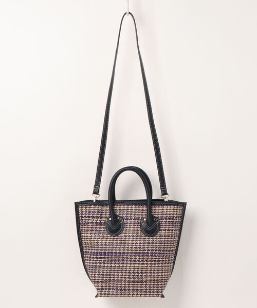 INTERPLANET（インタープラネット）の「ラフィアバッグ（かごバッグ・レディース・ピンク/ネイビー/ブルー・フリー）」の9枚目の写真