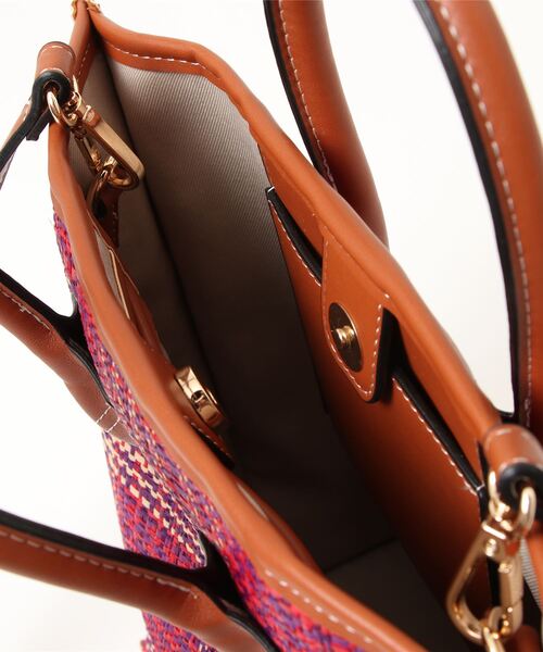 INTERPLANET（インタープラネット）の「ラフィアバッグ（かごバッグ・レディース・ピンク/ネイビー/ブルー・フリー）」の8枚目の写真