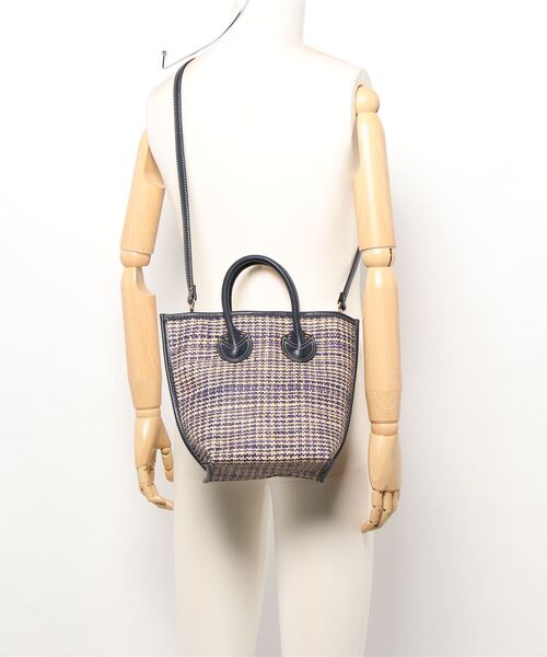 INTERPLANET（インタープラネット）の「ラフィアバッグ（かごバッグ・レディース・ピンク/ネイビー/ブルー・フリー）」の5枚目の写真