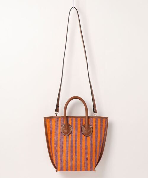 INTERPLANET（インタープラネット）の「ラフィアバッグ（かごバッグ・レディース・ピンク/ネイビー/ブルー・フリー）」の16枚目の写真