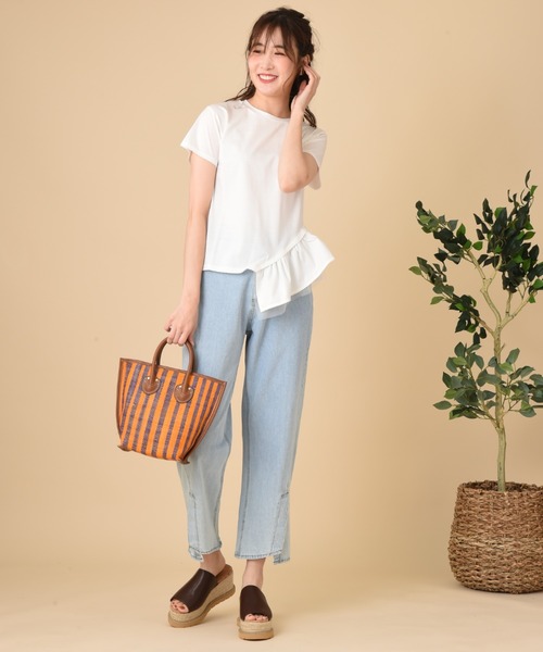 INTERPLANET（インタープラネット）の「ラフィアバッグ（かごバッグ・レディース・ピンク/ネイビー/ブルー・フリー）」の14枚目の写真