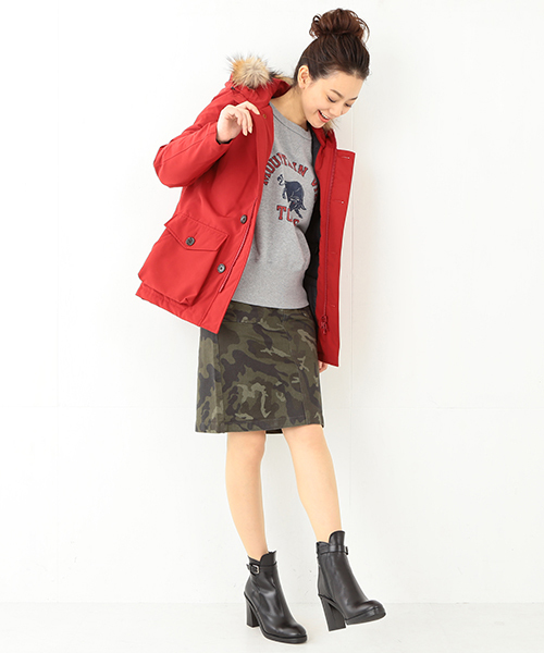 Ray BEAMS(レイビームス)の「Ray BEAMS / カモフラ ストレッチ タイトスカート(スカート・レディース・オリーブ・0/1)」の15枚目の写真