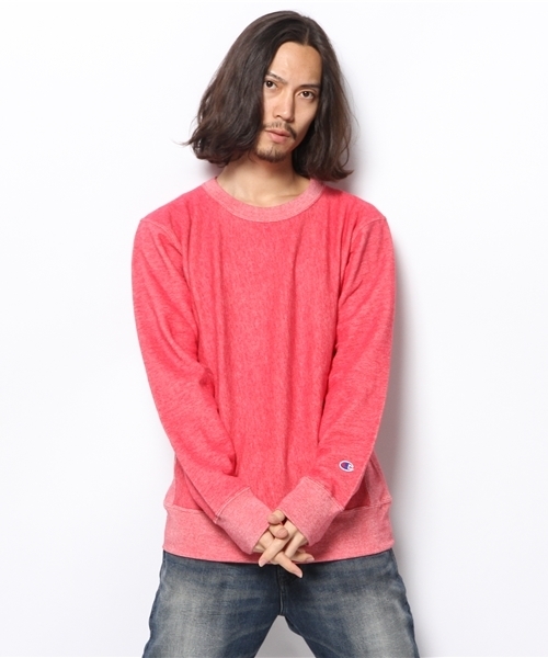 Champion（チャンピオン）の「Champion C3-E025 チャンピオン リバースウィーブ クルー スウェットシャツ（スウェット・メンズ・イエロー/グレー/レッド/ブラック・LARGE/MEDIUM/X-LARGE）」の4枚目の写真