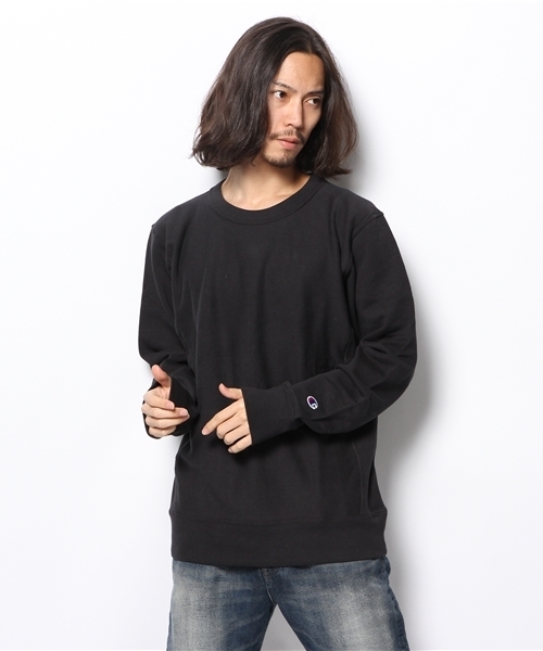 Champion（チャンピオン）の「Champion C3-E025 チャンピオン リバースウィーブ クルー スウェットシャツ（スウェット・メンズ・イエロー/グレー/レッド/ブラック・LARGE/MEDIUM/X-LARGE）」の2枚目の写真