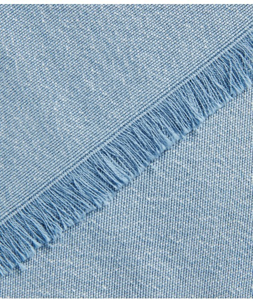 SIPULI（シプリ）の「ASAUCE MELER / アルティメイトピマコットンシャンブレーストール（ストール/ショール・レディース・ブラウン/サックスブルー・フリー）」の5枚目の写真