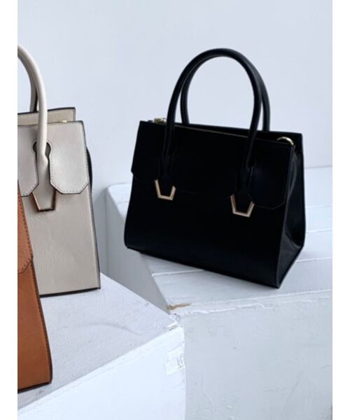 RESEXXY（リゼクシー）の「ゴールドポイントハンドバッグ（ハンドバッグ・レディース・ブラック/ベージュ/ブラウン・FREE）」の2枚目の写真