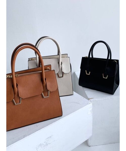 RESEXXY（リゼクシー）の「ゴールドポイントハンドバッグ（ハンドバッグ・レディース・ブラック/ベージュ/ブラウン・FREE）」の10枚目の写真