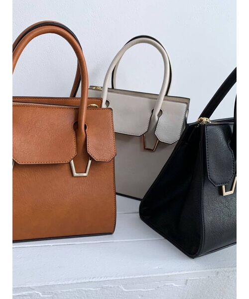 RESEXXY（リゼクシー）の「ゴールドポイントハンドバッグ（ハンドバッグ・レディース・ブラック/ベージュ/ブラウン・FREE）」の12枚目の写真