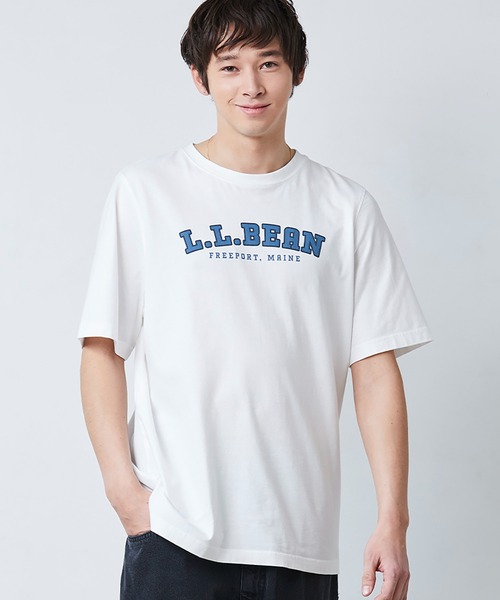 L.L.Bean（エルエルビーン）の「ケアフリー・アンシュリンカブル・ティ、半袖　グラフィック 1 ジャパン・フィット（Tシャツ/カットソー・メンズ・オレンジ/グレー系その他/ホワイト/ネイビー/ダークグリーン/レッド/ブルーグリーン/ヘザーグレー/ネイビー系1/ネイビー系2/グレー系その他2/グレー系その他3/ブラック系その他/ブラック/ホワイト系その他/ホワイト系その他2/ホワイト系その他4/レッド系1/ネイビー系3/イエロー系/グレー系その他4/ホワイト系その他3/グレー系その他5/グリーン系/ホワイト系その他6/ネイビー系5/グレー系その他7/グリーン系2/グレー系その他6/エメラルド/ホワイト系その他5/ネイビー系4/グレー系/ホワイト系その他7/ブルー系/ブルー系1/ライトブルー/ブラック系その他2/ネイビー系6/ホワイト系1/グレー系2・X-LARGE/SMALL/LARGE/MEDIUM/XX-LARGE）」の9枚目の写真
