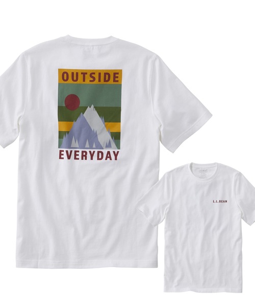 L.L.Bean（エルエルビーン）の「ケアフリー・アンシュリンカブル・ティ、半袖　グラフィック 1 ジャパン・フィット（Tシャツ/カットソー・メンズ・オレンジ/グレー系その他/ホワイト/ネイビー/ダークグリーン/レッド/ブルーグリーン/ヘザーグレー/ネイビー系1/ネイビー系2/グレー系その他2/グレー系その他3/ブラック系その他/ブラック/ホワイト系その他/ホワイト系その他2/ホワイト系その他4/レッド系1/ネイビー系3/イエロー系/グレー系その他4/ホワイト系その他3/グレー系その他5/グリーン系/ホワイト系その他6/ネイビー系5/グレー系その他7/グリーン系2/グレー系その他6/エメラルド/ホワイト系その他5/ネイビー系4/グレー系/ホワイト系その他7/ブルー系/ブルー系1/ライトブルー/ブラック系その他2/ネイビー系6/ホワイト系1/グレー系2・X-LARGE/SMALL/LARGE/MEDIUM/XX-LARGE）」の5枚目の写真