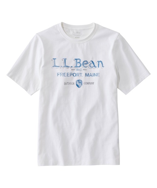 L.L.Bean（エルエルビーン）の「ケアフリー・アンシュリンカブル・ティ、半袖　グラフィック 1 ジャパン・フィット（Tシャツ/カットソー・メンズ・オレンジ/グレー系その他/ホワイト/ネイビー/ダークグリーン/レッド/ブルーグリーン/ヘザーグレー/ネイビー系1/ネイビー系2/グレー系その他2/グレー系その他3/ブラック系その他/ブラック/ホワイト系その他/ホワイト系その他2/ホワイト系その他4/レッド系1/ネイビー系3/イエロー系/グレー系その他4/ホワイト系その他3/グレー系その他5/グリーン系/ホワイト系その他6/ネイビー系5/グレー系その他7/グリーン系2/グレー系その他6/エメラルド/ホワイト系その他5/ネイビー系4/グレー系/ホワイト系その他7/ブルー系/ブルー系1/ライトブルー/ブラック系その他2/ネイビー系6/ホワイト系1/グレー系2・X-LARGE/SMALL/LARGE/MEDIUM/XX-LARGE）」の6枚目の写真