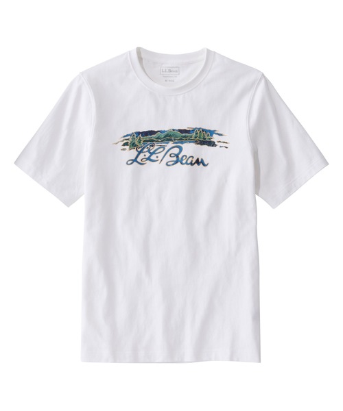 L.L.Bean（エルエルビーン）の「ケアフリー・アンシュリンカブル・ティ、半袖　グラフィック 1 ジャパン・フィット（Tシャツ/カットソー・メンズ・オレンジ/グレー系その他/ホワイト/ネイビー/ダークグリーン/レッド/ブルーグリーン/ヘザーグレー/ネイビー系1/ネイビー系2/グレー系その他2/グレー系その他3/ブラック系その他/ブラック/ホワイト系その他/ホワイト系その他2/ホワイト系その他4/レッド系1/ネイビー系3/イエロー系/グレー系その他4/ホワイト系その他3/グレー系その他5/グリーン系/ホワイト系その他6/ネイビー系5/グレー系その他7/グリーン系2/グレー系その他6/エメラルド/ホワイト系その他5/ネイビー系4/グレー系/ホワイト系その他7/ブルー系/ブルー系1/ライトブルー/ブラック系その他2/ネイビー系6/ホワイト系1/グレー系2・X-LARGE/SMALL/LARGE/MEDIUM/XX-LARGE）」の7枚目の写真