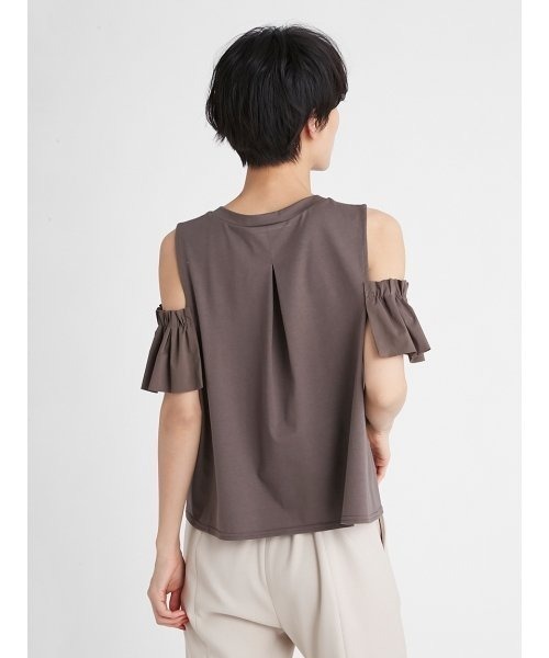 FRAY I.D（フレイアイディー）の「フリルスリーブカットトップス（シャツ/ブラウス・レディース・モカ/ホワイト/ブラック・FREE）」の12枚目の写真